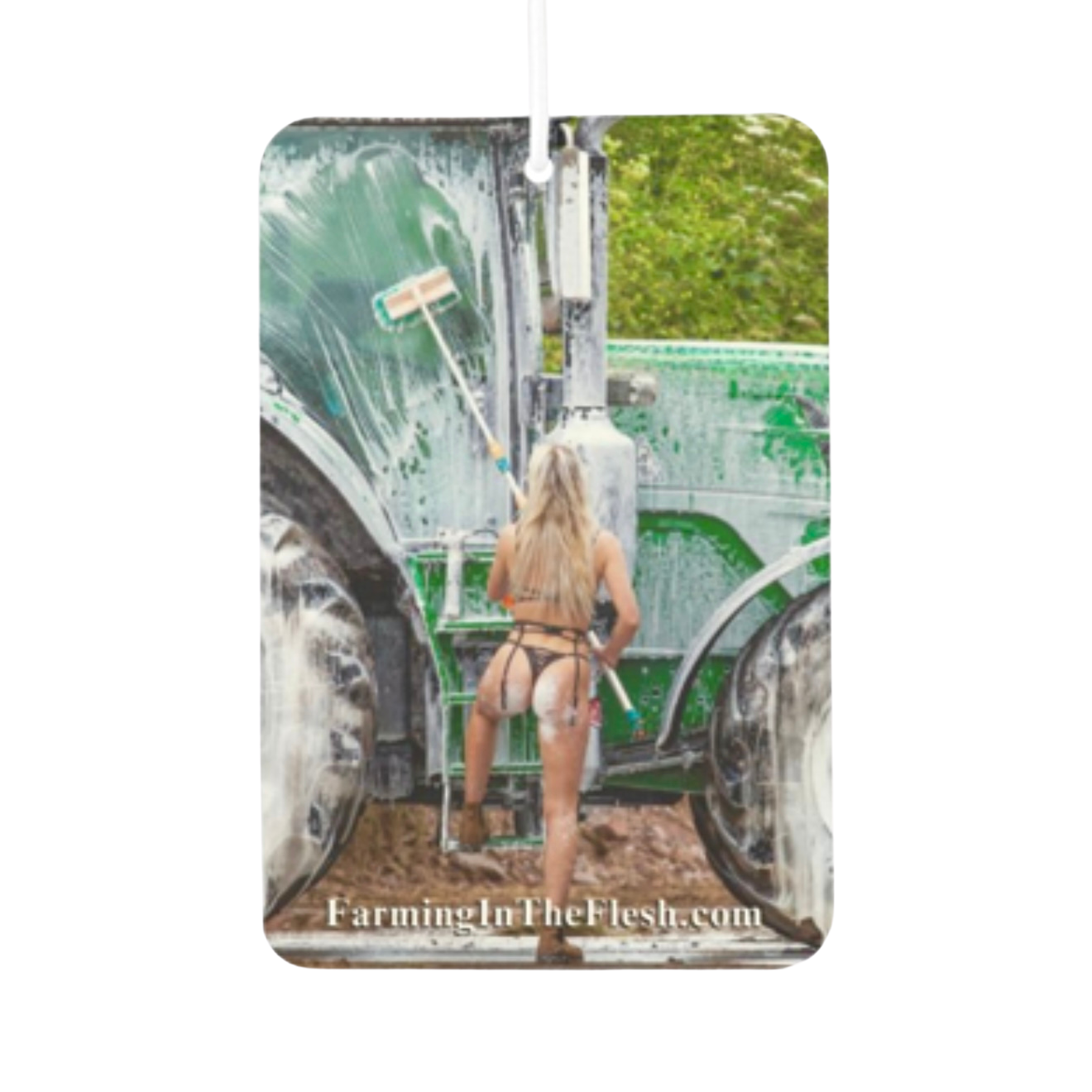 Sexy Green Tractor Air Freshener