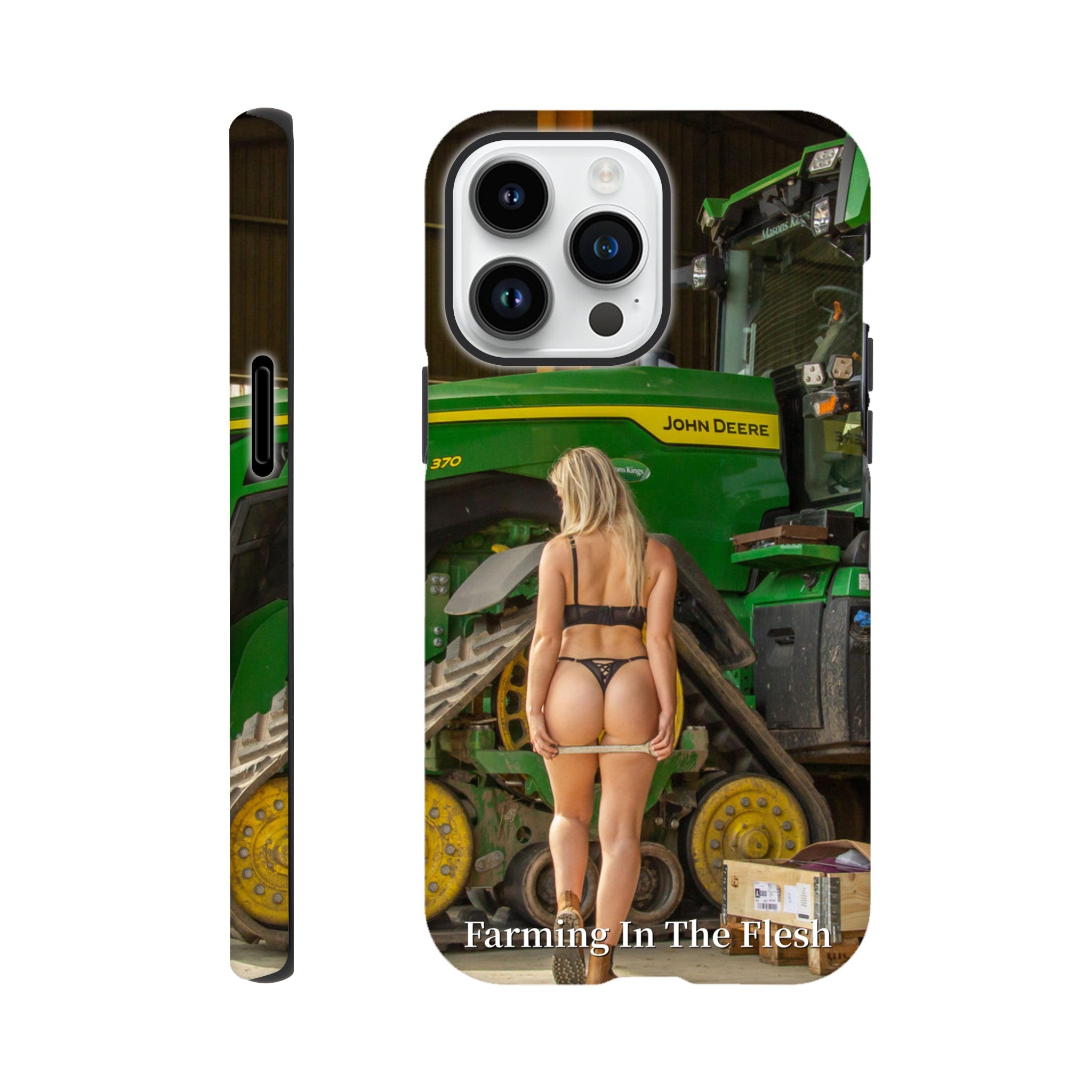 John Deere 8RX Phone Case Farming In The Flesh