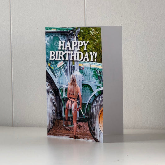 Sexy Tractor Birthday Card