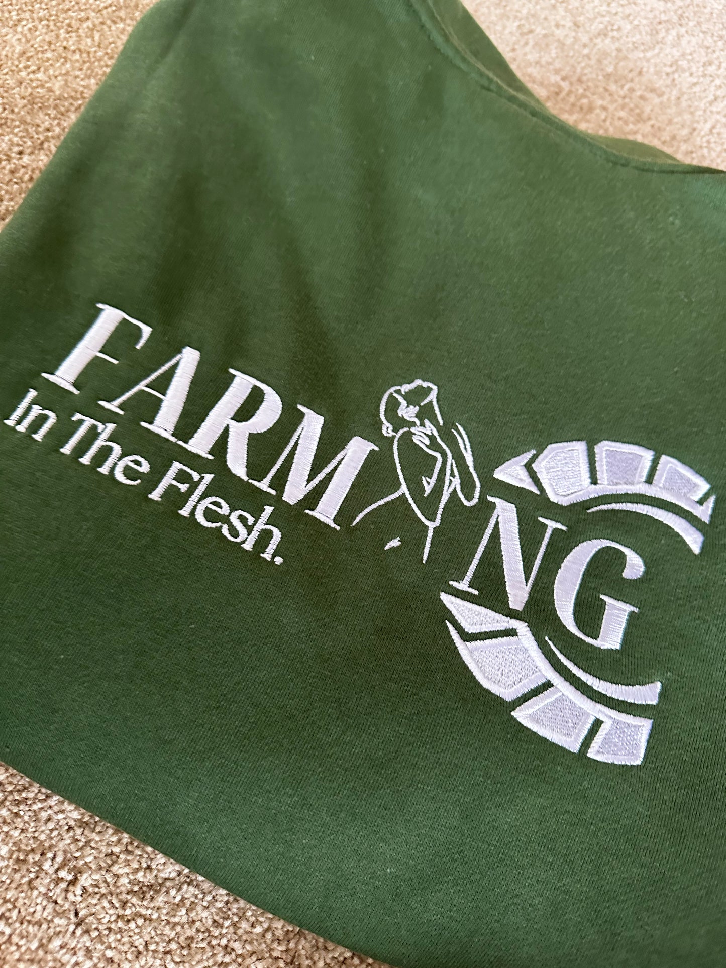 Green Farming In The Flesh Unisex 1/4 Zip Sweatshirt